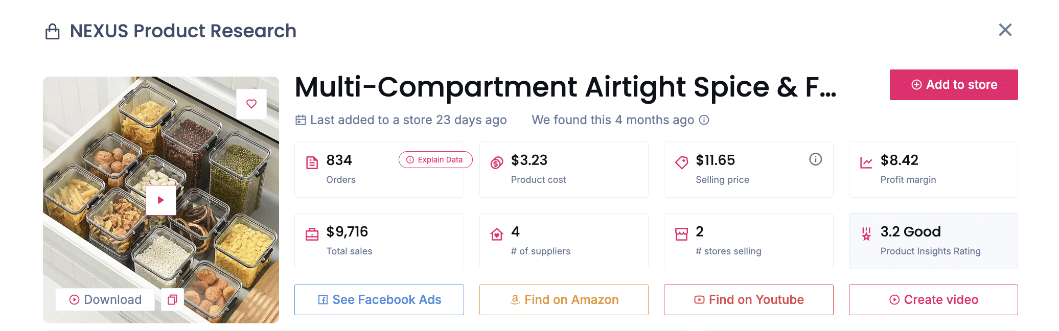 Airtight food containers